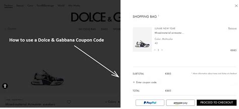 dolce and gabbana coupon.